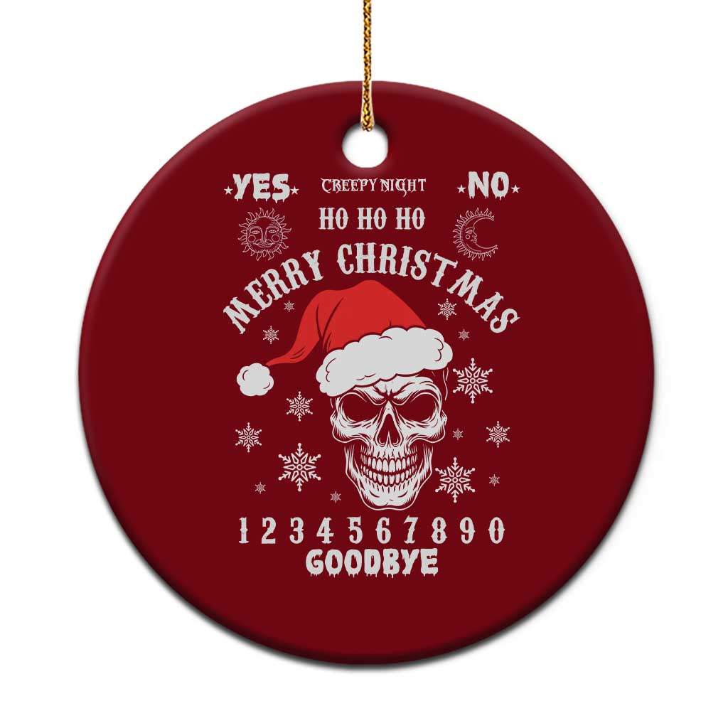 Dark Christmas Spirit Board Ceramic Ornament Creepy Merry Xmas Skull and Ouija Horror Holiday - Wonder Print Shop