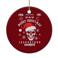 Dark Christmas Spirit Board Ceramic Ornament Creepy Merry Xmas Skull and Ouija Horror Holiday - Wonder Print Shop