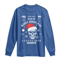 Dark Christmas Spirit Board Long Sleeve Shirt Creepy Merry Xmas Skull and Ouija Horror Holiday - Wonder Print Shop