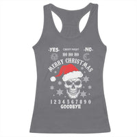 Dark Christmas Spirit Board Racerback Tank Top Creepy Merry Xmas Skull and Ouija Horror Holiday - Wonder Print Shop