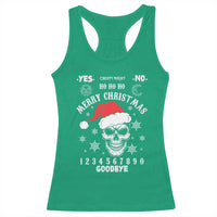 Dark Christmas Spirit Board Racerback Tank Top Creepy Merry Xmas Skull and Ouija Horror Holiday - Wonder Print Shop