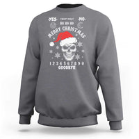 Dark Christmas Spirit Board Sweatshirt Creepy Merry Xmas Skull and Ouija Horror Holiday - Wonder Print Shop