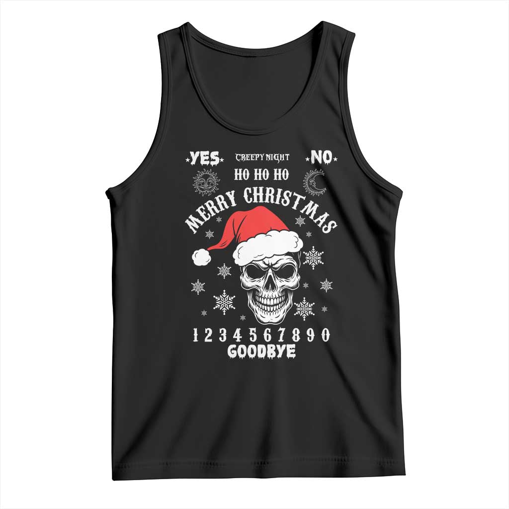 Dark Christmas Spirit Board Tank Top Creepy Merry Xmas Skull and Ouija Horror Holiday - Wonder Print Shop