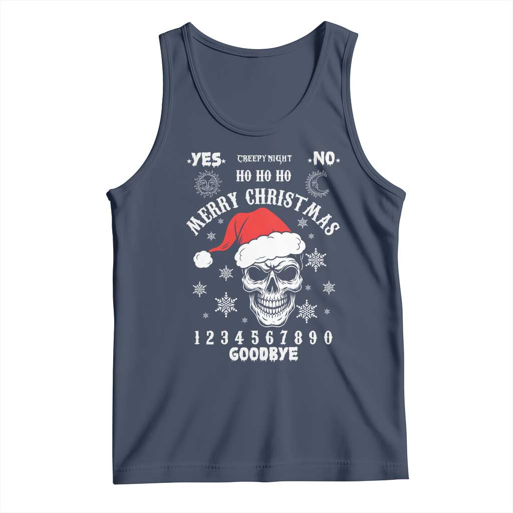 Dark Christmas Spirit Board Tank Top Creepy Merry Xmas Skull and Ouija Horror Holiday - Wonder Print Shop