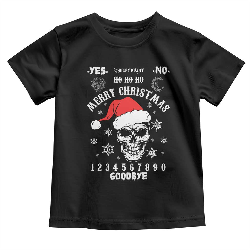 Dark Christmas Spirit Board Toddler T Shirt Creepy Merry Xmas Skull and Ouija Horror Holiday - Wonder Print Shop