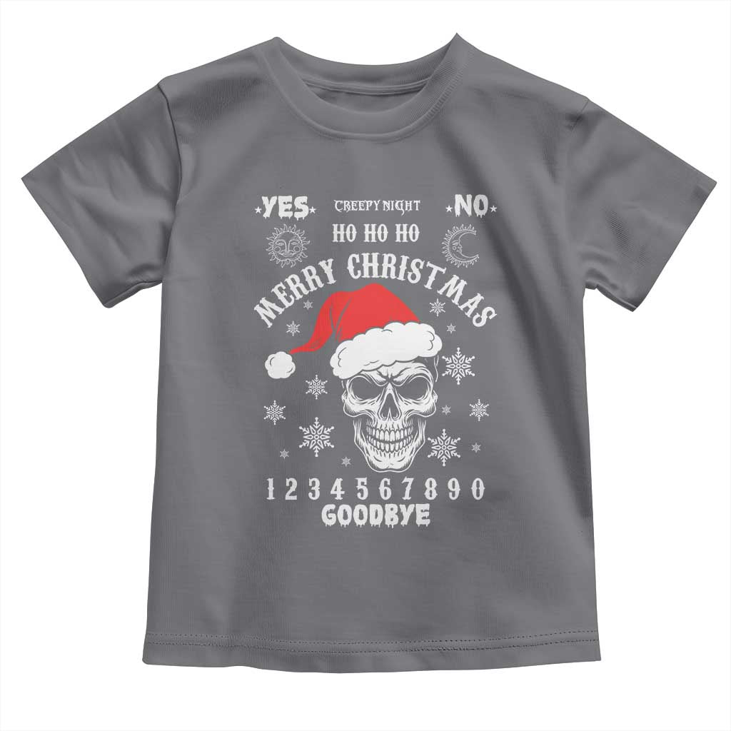 Dark Christmas Spirit Board Toddler T Shirt Creepy Merry Xmas Skull and Ouija Horror Holiday - Wonder Print Shop