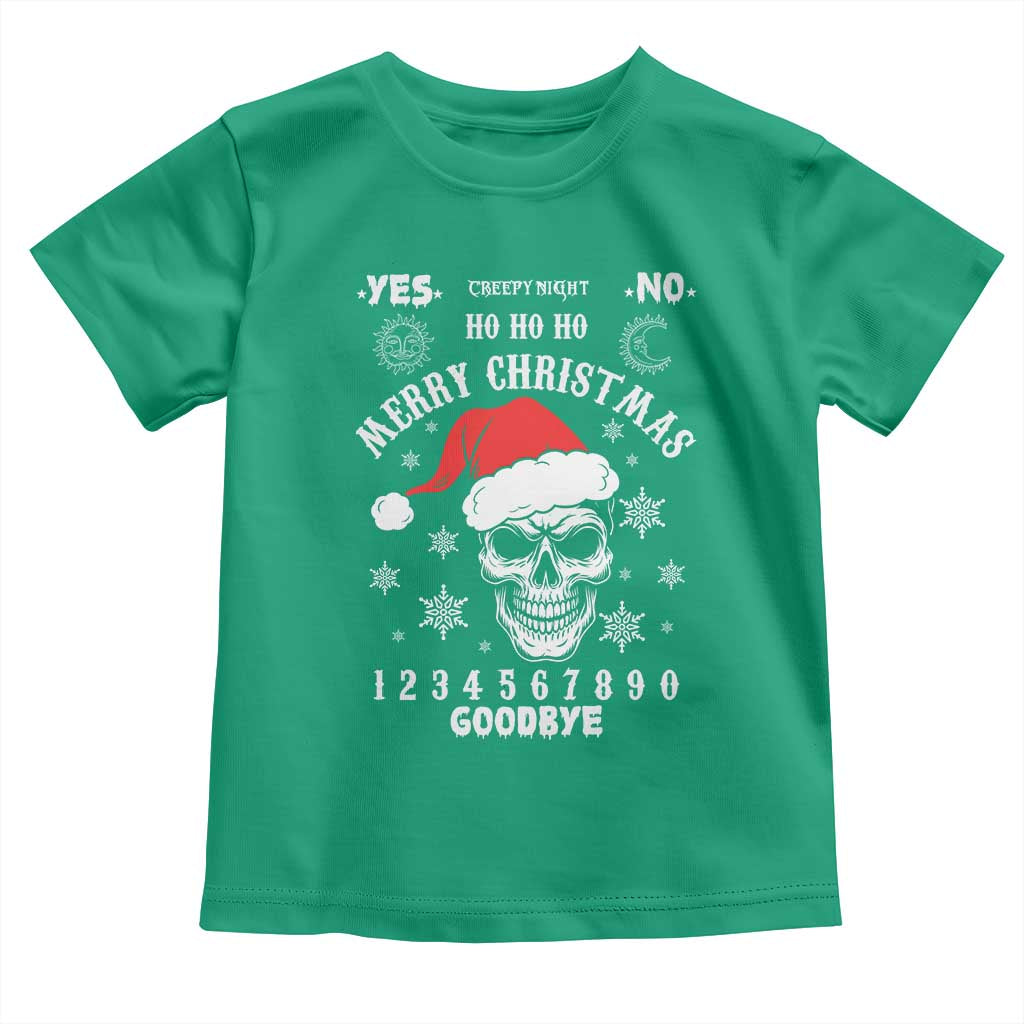 Dark Christmas Spirit Board Toddler T Shirt Creepy Merry Xmas Skull and Ouija Horror Holiday - Wonder Print Shop