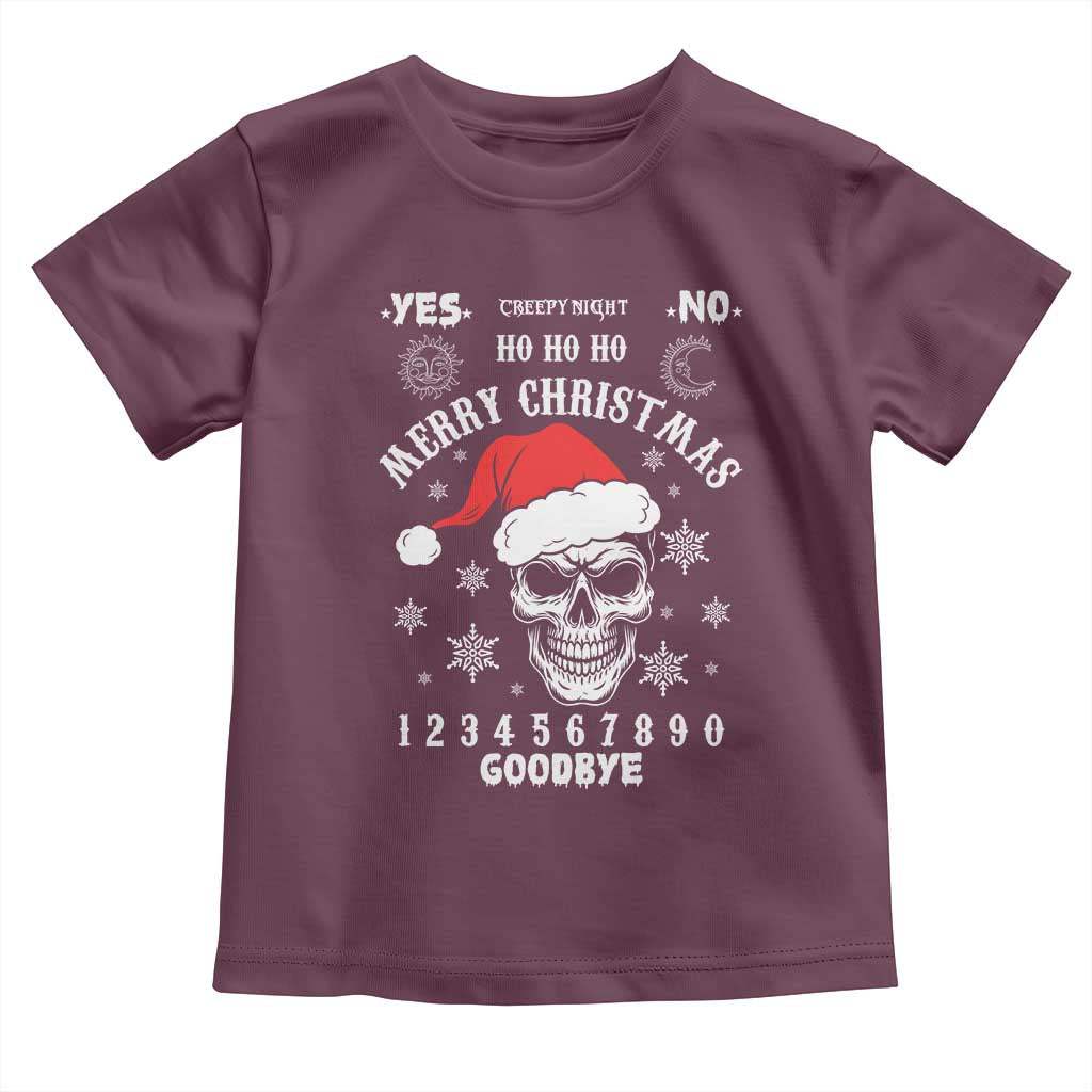 Dark Christmas Spirit Board Toddler T Shirt Creepy Merry Xmas Skull and Ouija Horror Holiday - Wonder Print Shop