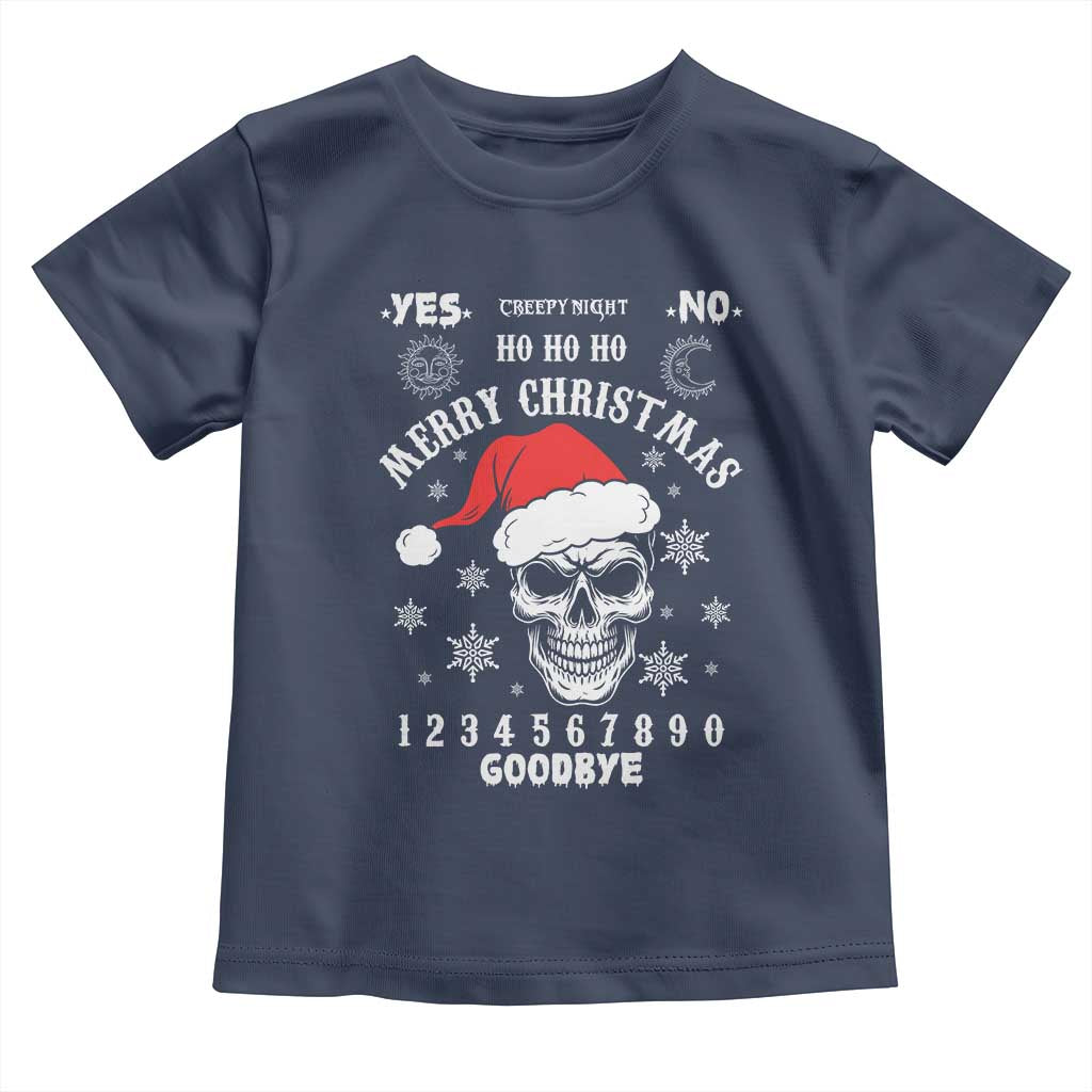 Dark Christmas Spirit Board Toddler T Shirt Creepy Merry Xmas Skull and Ouija Horror Holiday - Wonder Print Shop