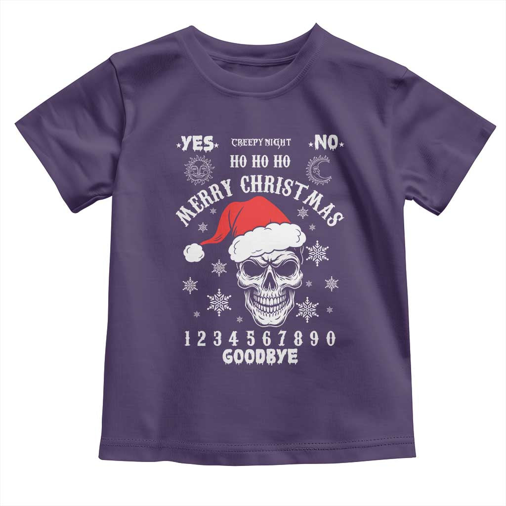 Dark Christmas Spirit Board Toddler T Shirt Creepy Merry Xmas Skull and Ouija Horror Holiday - Wonder Print Shop