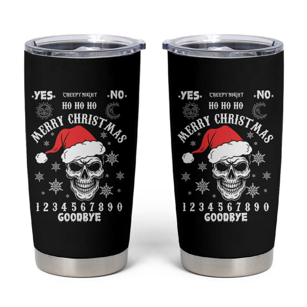 Dark Christmas Spirit Board Tumbler Cup Creepy Merry Xmas Skull and Ouija Horror Holiday - Wonder Print Shop
