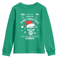 Dark Christmas Spirit Board Youth Sweatshirt Creepy Merry Xmas Skull and Ouija Horror Holiday - Wonder Print Shop