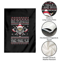 Deck The Halls With Skulls and Bodies Garden Flag Viking Christmas Fa La La Valhalla - Wonder Print Shop