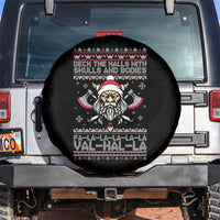 Deck The Halls With Skulls and Bodies Spare Tire Cover Viking Christmas Fa La La Valhalla - Wonder Print Shop