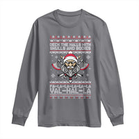Deck The Halls With Skulls and Bodies Long Sleeve Shirt Viking Christmas Fa La La Valhalla - Wonder Print Shop