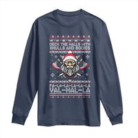 Deck The Halls With Skulls and Bodies Long Sleeve Shirt Viking Christmas Fa La La Valhalla - Wonder Print Shop