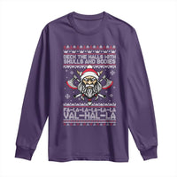 Deck The Halls With Skulls and Bodies Long Sleeve Shirt Viking Christmas Fa La La Valhalla - Wonder Print Shop
