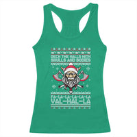 Deck The Halls With Skulls and Bodies Racerback Tank Top Viking Christmas Fa La La Valhalla - Wonder Print Shop