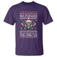 Deck The Halls With Skulls and Bodies T Shirt Viking Christmas Fa La La Valhalla - Wonder Print Shop