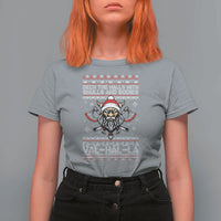 Deck The Halls With Skulls and Bodies T Shirt For Women Viking Christmas Fa La La Valhalla - Wonder Print Shop