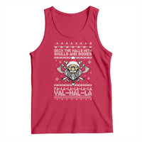 Deck The Halls With Skulls and Bodies Tank Top Viking Christmas Fa La La Valhalla - Wonder Print Shop