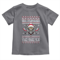 Deck The Halls With Skulls and Bodies Toddler T Shirt Viking Christmas Fa La La Valhalla - Wonder Print Shop
