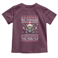 Deck The Halls With Skulls and Bodies Toddler T Shirt Viking Christmas Fa La La Valhalla - Wonder Print Shop