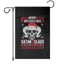 Satan Claus Skull Antichristmas Garden Flag Dark Humor Holiday 666 Skull and Horns - Wonder Print Shop