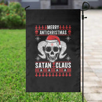 Satan Claus Skull Antichristmas Garden Flag Dark Humor Holiday 666 Skull and Horns - Wonder Print Shop