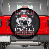 Satan Claus Skull Antichristmas Spare Tire Cover Dark Humor Holiday 666 Skull and Horns - Wonder Print Shop