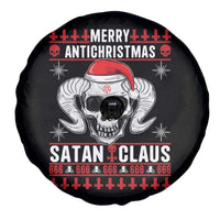 Satan Claus Skull Antichristmas Spare Tire Cover Dark Humor Holiday 666 Skull and Horns - Wonder Print Shop