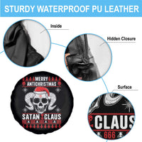 Satan Claus Skull Antichristmas Spare Tire Cover Dark Humor Holiday 666 Skull and Horns - Wonder Print Shop