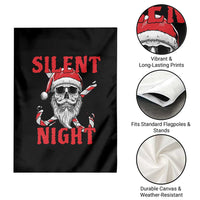 Silent Night Skull Christmas Garden Flag Creepy Santa Gothic Holiday - Wonder Print Shop