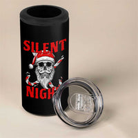 Silent Night Skull Christmas 4 in 1 Can Cooler Tumbler Creepy Santa Gothic Holiday - Wonder Print Shop