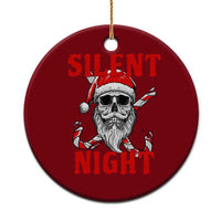 Silent Night Skull Christmas Ceramic Ornament Creepy Santa Gothic Holiday - Wonder Print Shop