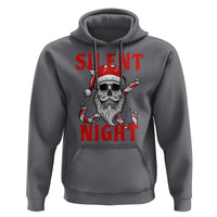 Silent Night Skull Christmas Hoodie Creepy Santa Gothic Holiday - Wonder Print Shop