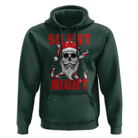 Silent Night Skull Christmas Hoodie Creepy Santa Gothic Holiday - Wonder Print Shop