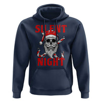 Silent Night Skull Christmas Hoodie Creepy Santa Gothic Holiday - Wonder Print Shop
