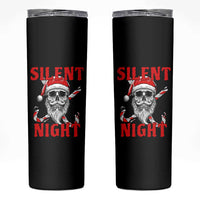 Silent Night Skull Christmas Skinny Tumbler Creepy Santa Gothic Holiday - Wonder Print Shop