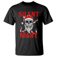 Silent Night Skull Christmas T Shirt Creepy Santa Gothic Holiday - Wonder Print Shop