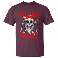 Silent Night Skull Christmas T Shirt Creepy Santa Gothic Holiday - Wonder Print Shop