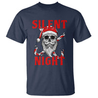 Silent Night Skull Christmas T Shirt Creepy Santa Gothic Holiday - Wonder Print Shop