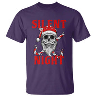 Silent Night Skull Christmas T Shirt Creepy Santa Gothic Holiday - Wonder Print Shop