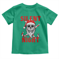 Silent Night Skull Christmas Toddler T Shirt Creepy Santa Gothic Holiday - Wonder Print Shop