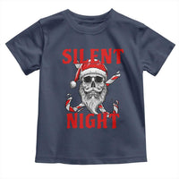 Silent Night Skull Christmas Toddler T Shirt Creepy Santa Gothic Holiday - Wonder Print Shop