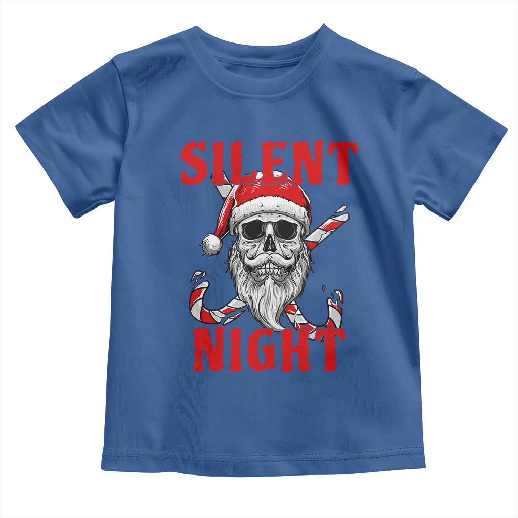 Silent Night Skull Christmas Toddler T Shirt Creepy Santa Gothic Holiday - Wonder Print Shop