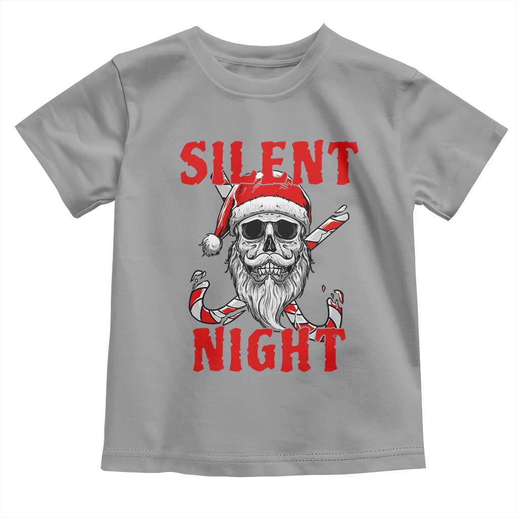 Silent Night Skull Christmas Toddler T Shirt Creepy Santa Gothic Holiday - Wonder Print Shop