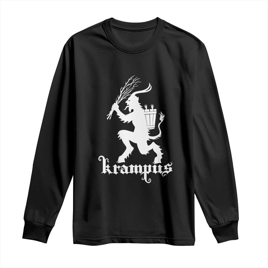 Mythical Krampus Long Sleeve Shirt Scary Christmas Horror Occult Holiday Eastern Folklore