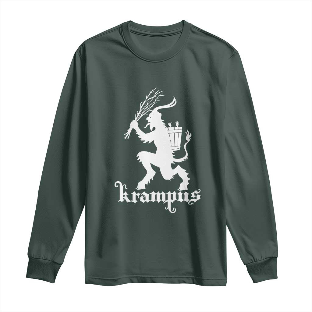 Mythical Krampus Long Sleeve Shirt Scary Christmas Horror Occult Holiday Eastern Folklore