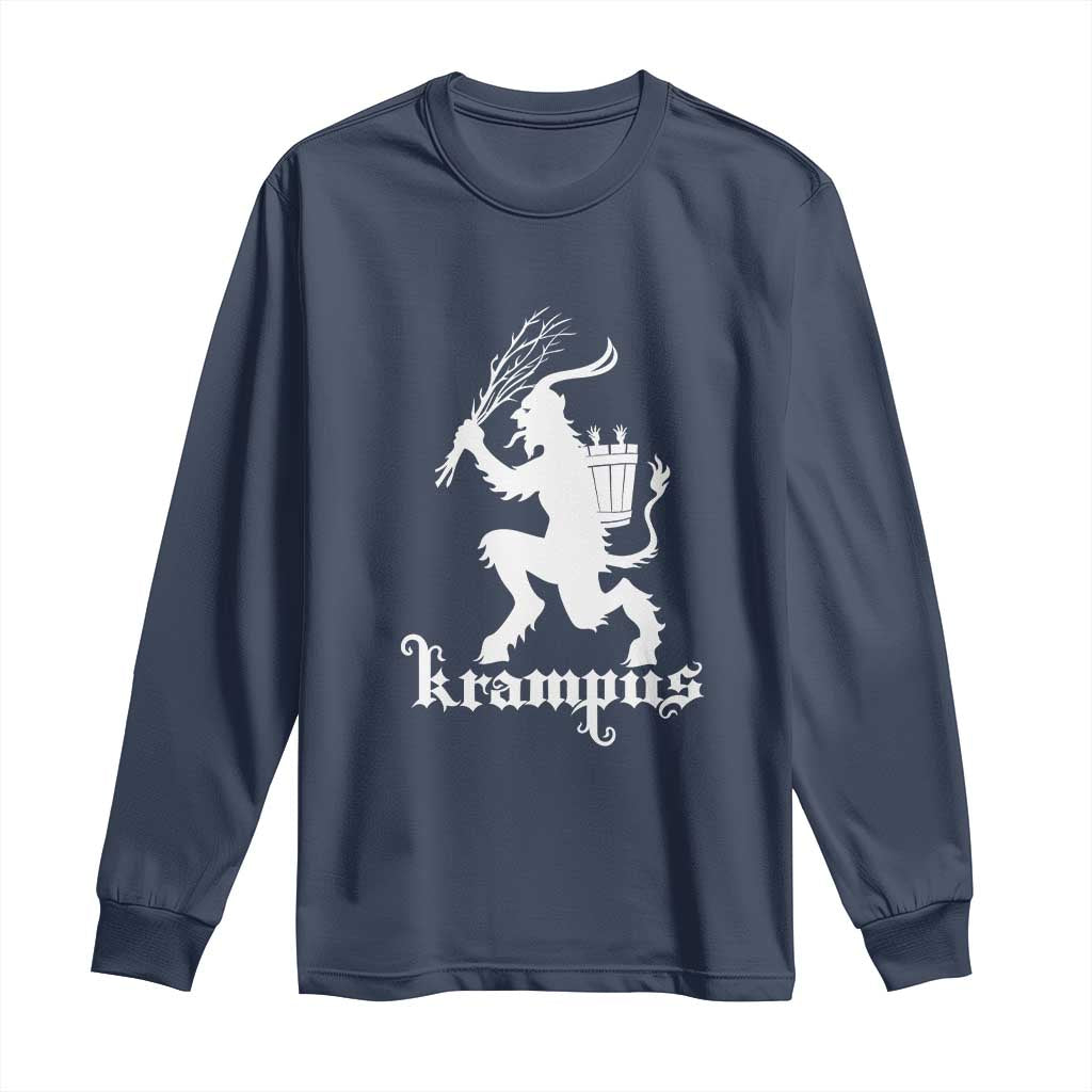 Mythical Krampus Long Sleeve Shirt Scary Christmas Horror Occult Holiday Eastern Folklore